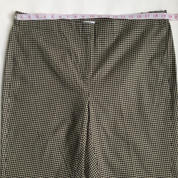 J Jill Plaid Checkered Cotton Ankle Pants Black Brown Size 18 - Picture 13 of 17
